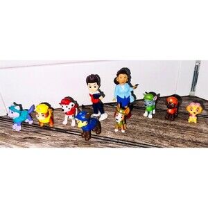 10 Paw Patrol Mini Figurines Minis Toy Action Figure Playset Pieces Cake Toppers